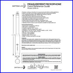 DAYTONAUDIO Dayton Audio EMM-6 Precision Omnidirectional Electret Condenser Micr