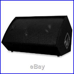 DJ Speakers PA Active 2x 15 Inch Powered Monitor Disco Stage Mic Input 3000W Set