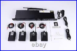 Debra Audio PRO ER-202 UHF Channel In-Ear Monitor System 4 Bodypacks Transmitter