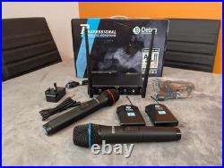 Debra Audio Pro UHF 4-Channel Wireless Mic System, Handheld, Lavalier & Headset