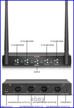 Debra Audio Pro UHF 4 Channel Wireless Microphone System With Cordless Handheld