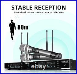 Debra Audio R-404S Pro 4-Channel UHF Wireless Microphone System, Karaoke, Events