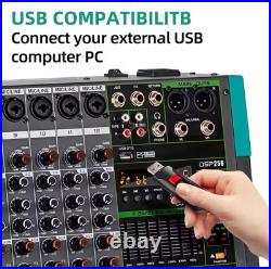 Depusheng 12 Channel 99 DSP Audio Mixer Reverb Recording Mixing console