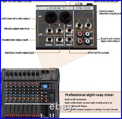 Depusheng DA8 Professional Mixer Sound Board Console 8 Channel Desk System