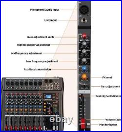 Depusheng DA8 Professional Mixer Sound Board Console 8 Channel Desk System