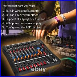 Depusheng DA8 Professional Mixer Sound Board Console 8 Channel Desk System