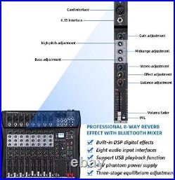 Depusheng DA8 Professional Mixer Sound Board Console 8 Channel Desk System UK