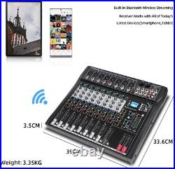 Depusheng DT8 Professional 8 Channel Desk System Mixer Sound Board Console 48V