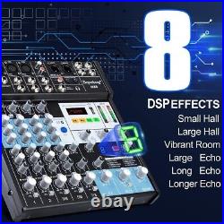 Depusheng MX8 Professional Audio Mixer Sound Board Console 8-Channel Controller