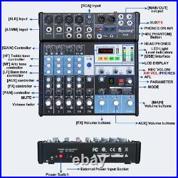 Depusheng MX8 Professional Audio Mixer Sound Board Console 8-Channel Controller