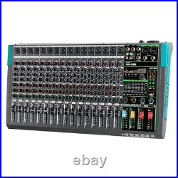Depusheng PA16 Professional Mixer 16 Channel DJ Controller 99 DSP Effects 48V