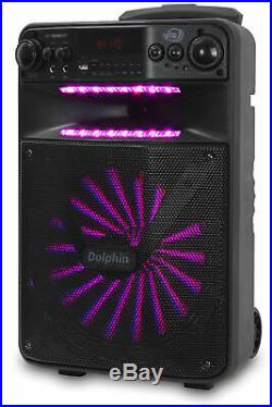 Dolphin 2500W Rechargeable 12 Portable Bluetooth Speaker with LED's SP-1200RBT