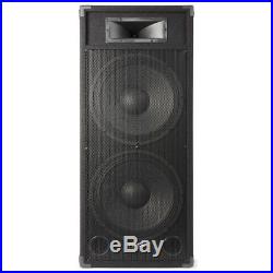 Double 15 Active Powered PA DJ Speaker Disco Sound System Fenton CSB215 1600W