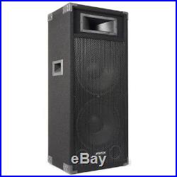 Double 15 Active Powered PA DJ Speaker Disco Sound System Fenton CSB215 1600W