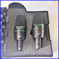 Dual AKG C3000 Condenser Microphones Boxed + Audio-technica AT8441 Grips Boxed