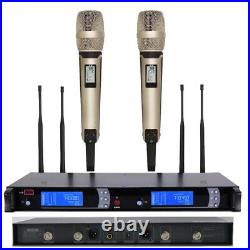 Dual SKM9000 Handheld Wireless Audio Microphone System UR4D Digital Receiver Mic