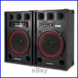 Fenton 12 Active Powered PA Speakers Disco Karaoke Party DJ System 800W