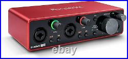Focusrite Scarlett 2i2 Studio (3rd Gen) 2x2 USB Audio Interface Recording Bundle