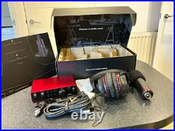 Focusrite Scarlett 2i2 Studio Bundle Audio Interface Mic Headphones & Cable
