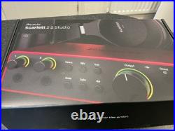 Focusrite Scarlett 2i2 Studio Bundle Audio Interface Mic Headphones & Cable