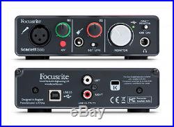 Focusrite Scarlett Solo Studio Recording Bundle with M-Audio AV32 Monitors