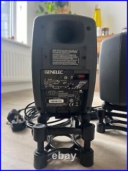 GENELEC 8020D Active Studio Monitors (PAIR) + IsoAcoustics 155 STANDS + 2xCables