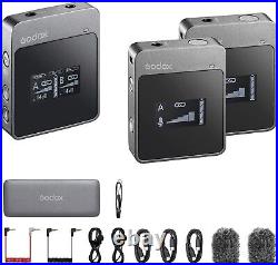 GODOX MoveLink M2 2.4GHz Wireless Lavalier Microphone 2 Transmitters + Reciever
