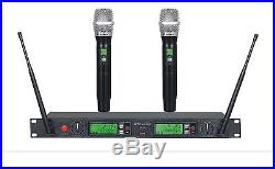 GTD 2 x 100 Ch UHF Handheld wireless Microphone mic System B-22H