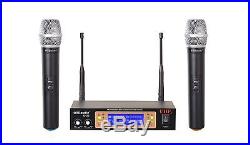 GTD Audio 2Ch UHF Handheld Wireless Microphone Mic System NEW 35H