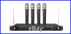 GTD Audio 4 Channel VHF Handheld Wireless Microphone System Mic (Brand New) 380H