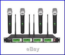 GTD Audio 4x800 Channel UHF Diversity Wireless Handheld Microphone Mic System
