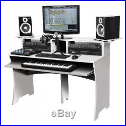 Glorious Workbench White Work Station Desk Bench for Music Production Studio