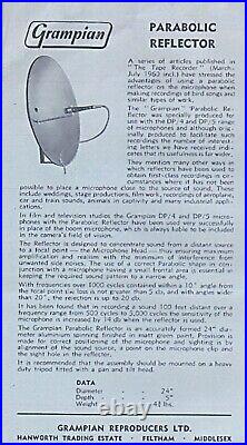 Grampian 24 Directional Parabolic Reflector with DP4 Vintage microphone