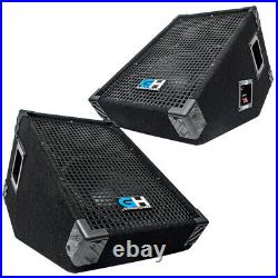 Grindhouse Pair of 10 Inch Passive Wedge Monitors Floor Stage 600 Watts RMS