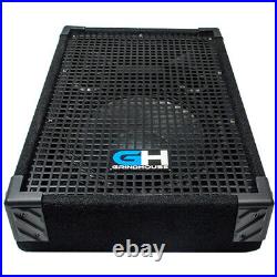 Grindhouse Pair of 10 Inch Passive Wedge Monitors Floor Stage 600 Watts RMS