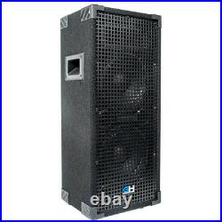 Grindhouse Pair of Dual 8 inch 2 Way Passive PA/DJ Loud Speakers 1800 Watts