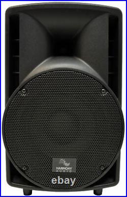 Harmony Audio HA-C8A Pro DJ 8 Powered 300W Active PA Speaker & Peavey PV Mic