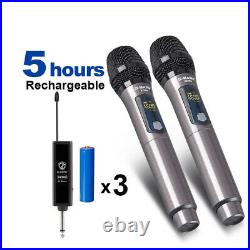 High Quality Wireless Microphone Recording Karaoke Handheld 2Channel, Li Battery
