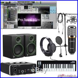 Home Recording Pro Tools Bundle Studio Package Midi 32 Mackie Software