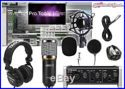Home Recording Pro Tools Software Tascam Interface + Bundle Studio Package