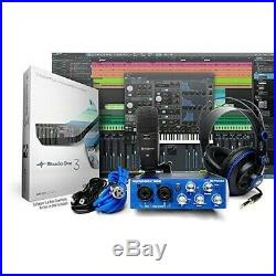 Home Recording Studio Audio Equipment Mic Mixer Headphones StudioOne Software