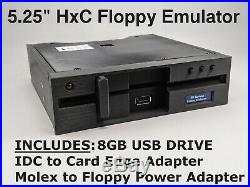 HxC Floppy Emulator 5.25 Drive Replacement, with Pre-loaded USB, Adapters PC