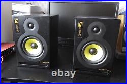 Intimidation XS5 Studio Monitors Speakers Active Black yellow Light Up Bass