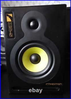 Intimidation XS5 Studio Monitors Speakers Active Black yellow Light Up Bass