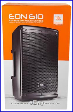 JBL EON610 10 1000 Watt 2-Way Powered Active DJ PA Speaker System withBluetooth