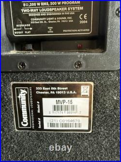 JOB LOT 2 x Wharfedale Pro EVP-X15 and 2 x Community MVP 15 Speakers