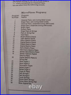 Kurzweil MicroPiano MIDI Sound Module with Power Supply and Printed Manual