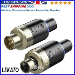 LEKATO Wireless Microphone Transmitter Receiver System 5.8GHz XLR Plug On 100FT