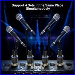 LEKATO Wireless Microphone Transmitter Receiver System 5.8GHz XLR Plug On 100FT