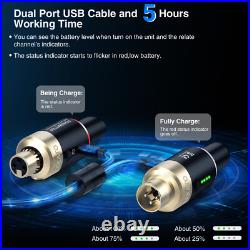 LEKATO Wireless Microphone Transmitter Receiver System 5.8GHz XLR Plug On 100FT